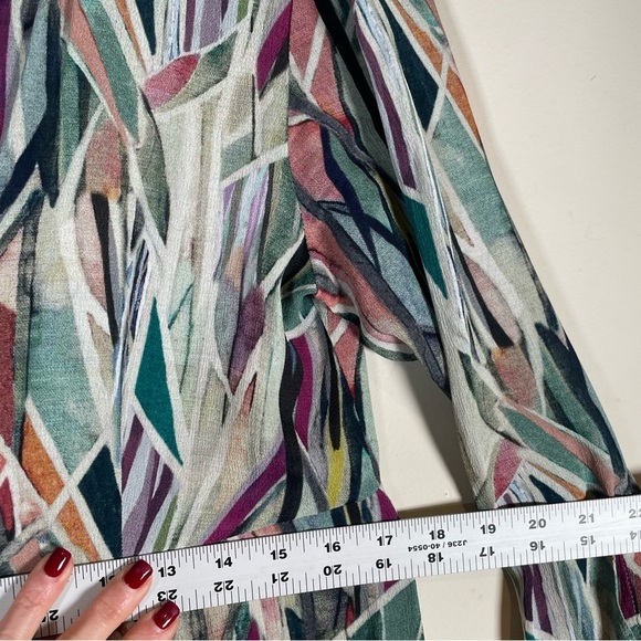 bl-nk ANTHROPOLOGIE Winona Watercolor Shirtdress SZ S FLOWY button Down western - Picture 10 of 16